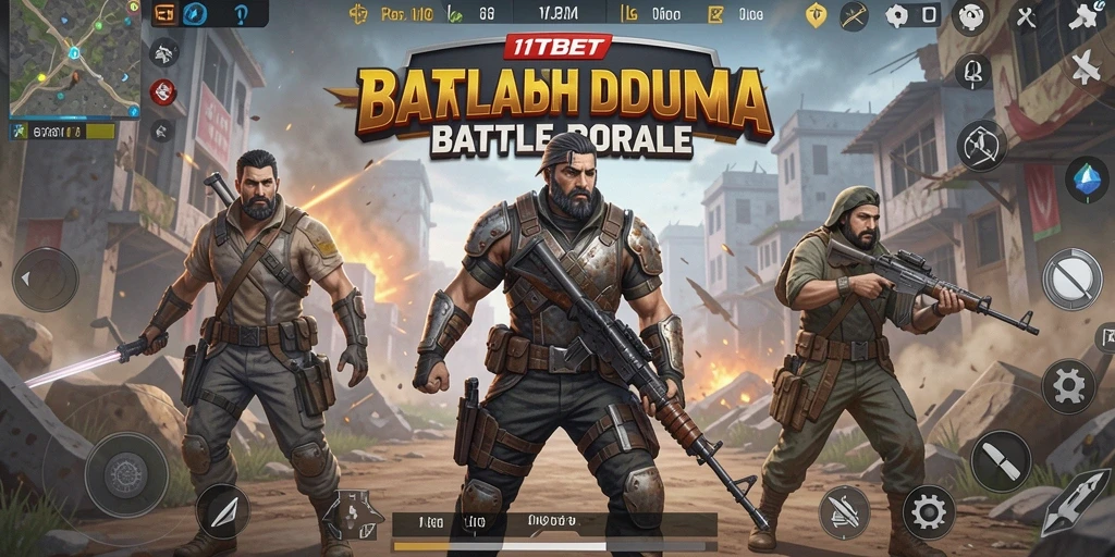 Screenshot gameplay <strong>11TBET</strong> yang menampilkan pertarungan seru di arena Battle Royale.