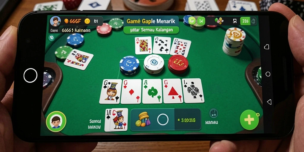 Tampilan gameplay Gaple yang menarik dan interaktif.
