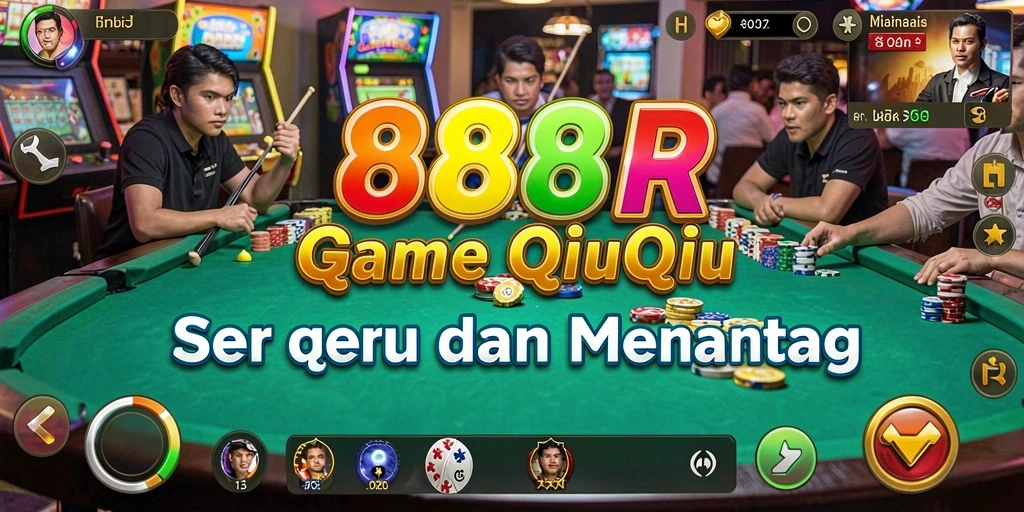 Tampilan gameplay QiuQiu yang menegangkan di 888R.