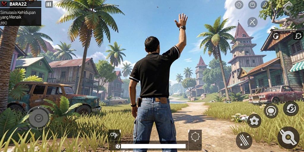 Tampilan gameplay BARA22 yang menarik dan interaktif.