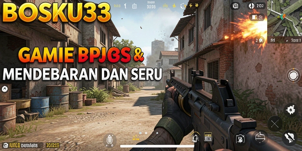 Screenshot gameplay BOSKU33 menampilkan aksi menegangkan dalam pertempuran FPS.