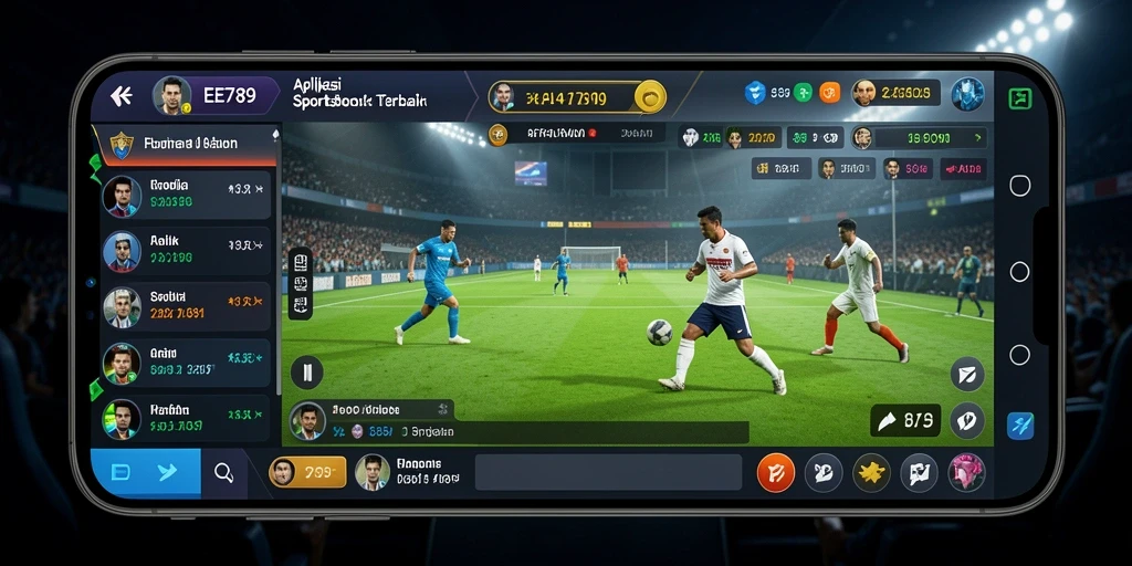 Tampilan utama EE789 saat melakukan taruhan olahraga yang interaktif.