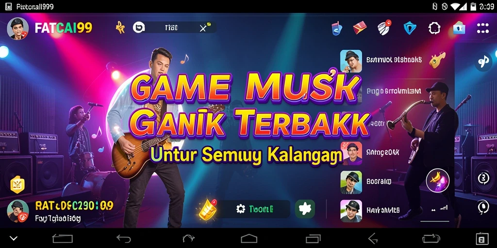 Tampilan gameplay FATCAI99 yang menarik dan interaktif dengan musik.