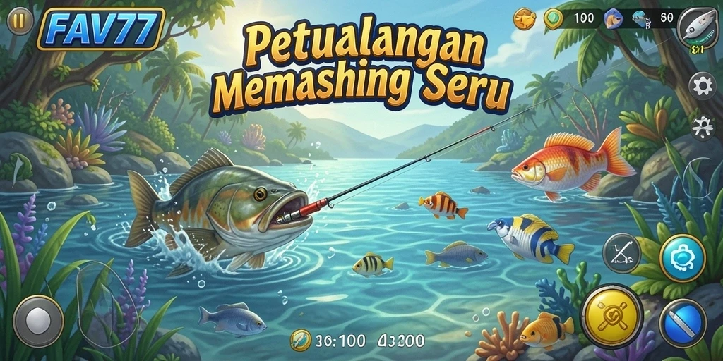 Gameplay menarik FAV77 dengan aksi memancing seru.