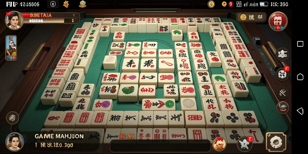 Tampilan gameplay seru GOBETASIA dalam permainan Mahjong.