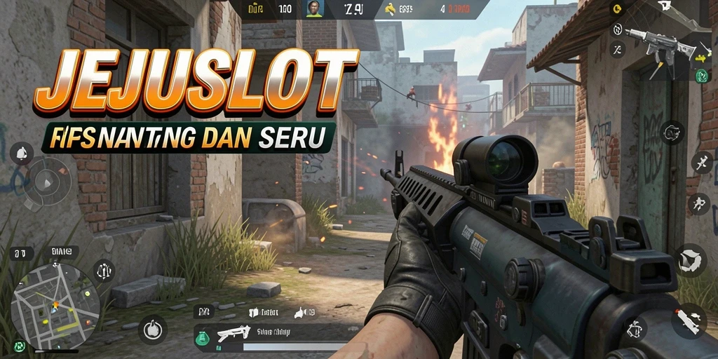 Screenshot gameplay JEJUSLOT menampilkan aksi tembak-menembak yang seru.