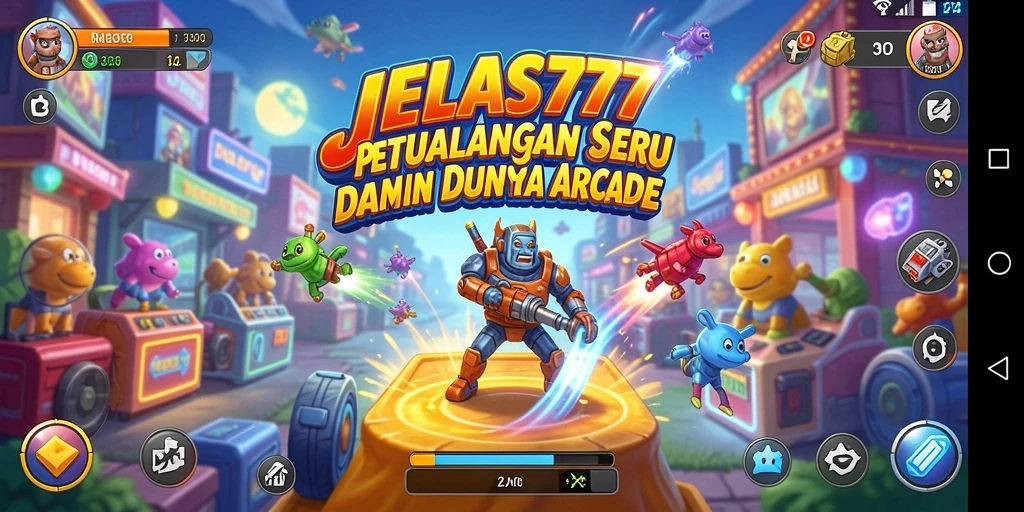 Tampilan gameplay JELAS777 dengan aksi mendebarkan dan rintangan yang menantang.