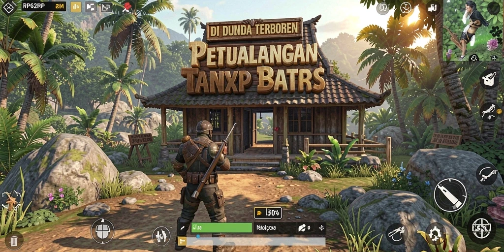 Tangkapan layar gameplay RP62RP yang menunjukkan eksplorasi dunia terbuka.