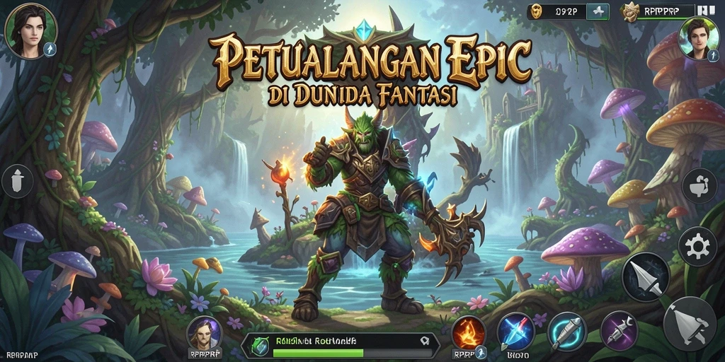 Tangkapan layar RPRPRP menunjukkan aksi pertarungan seru dalam dunia RPG.
