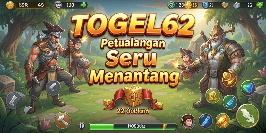 Tampilan gameplay <strong>TOGEL62</strong> yang menampilkan misi petualangan seru.