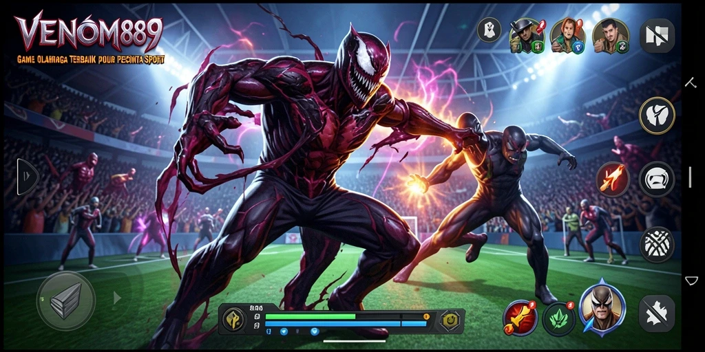 Tampilan gameplay <strong>VENOM889</strong> yang menegangkan dan kompetitif dalam dunia olahraga.