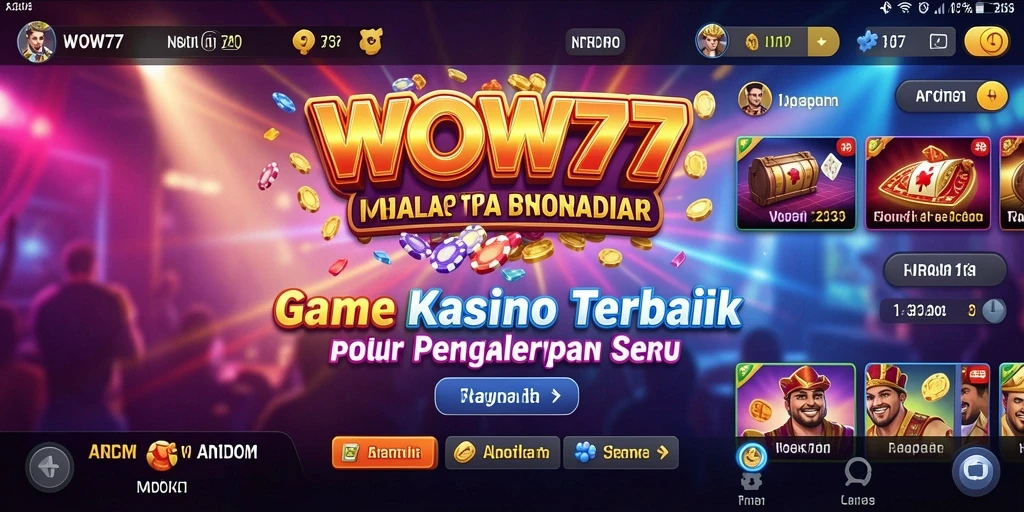 Tampilan gameplay WOW77 yang mendebarkan dalam permainan kasino.