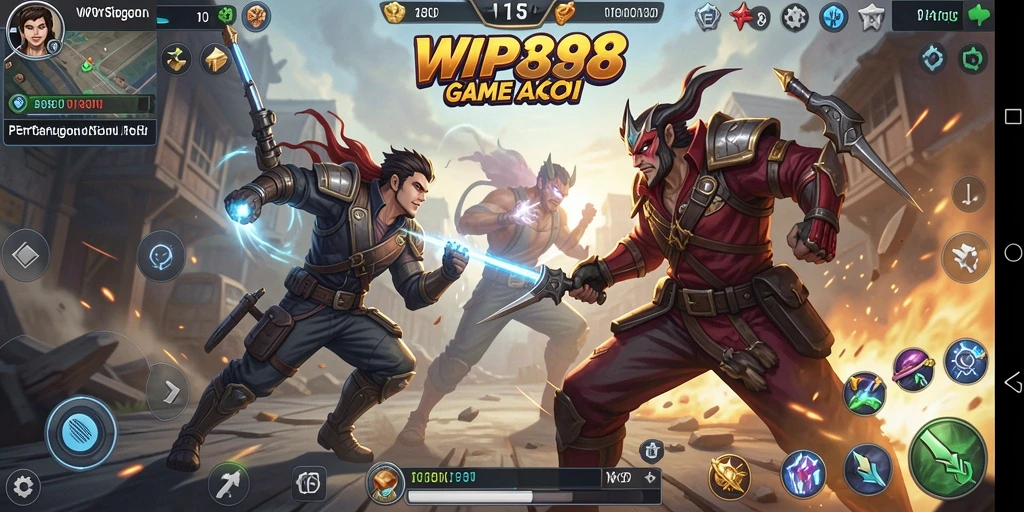 Tangkapan layar menunjukkan aksi mendebarkan dalam gameplay WP888.